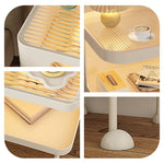 脚の取り付けが必要 金属製 ナイトテーブル スチール 幅35cm ガラス天板 ベッドサイドテーブル ソファ横テーブル 収納ラック サイドテーブル 白 ホワイト White 黒 ブラック Black 寝室向け シンプル モダン 省スペース 小型 家具