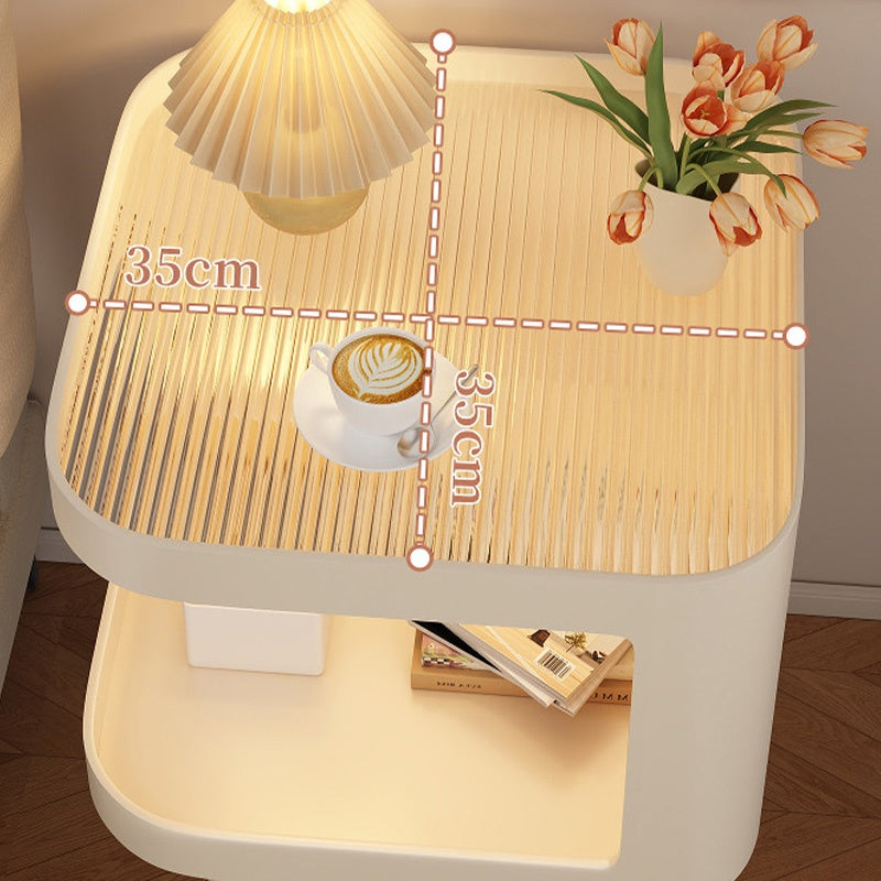 脚の取り付けが必要 金属製 ナイトテーブル スチール 幅35cm ガラス天板 ベッドサイドテーブル ソファ横テーブル 収納ラック サイドテーブル 白 ホワイト White 黒 ブラック Black 寝室向け シンプル モダン 省スペース 小型 家具