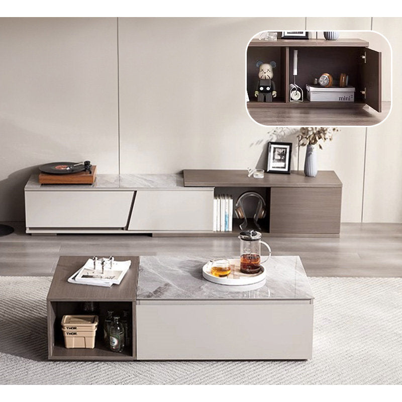 Casaconer | 伸縮・セラミック・セラミック天板・シンプル・おしゃれ・北欧・韓国・テレビ台・リビング収納・収納棚・幅165