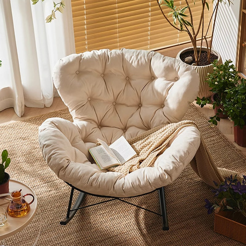 ロッキングチェア オットマンセット 椅子 リラックスチェア 北欧 おしゃれ ふかふか クッション 疲れない 背もたれ グレー ベージュ モダン イス 高級感