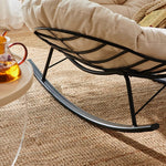 ロッキングチェア オットマンセット 椅子 リラックスチェア 北欧 おしゃれ ふかふか クッション 疲れない 背もたれ グレー ベージュ モダン イス 高級感