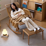 ロッキングチェア オットマンセット 椅子 リラックスチェア 籐調デザイン 北欧 おしゃれ 通気性 快適 疲れない 背もたれ ナチュラル モダン イス 高級感