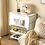 収納棚 キャビネット サイドボード リビングボード リビング 棚 収納 サイドチェスト サイドキャビネット キャビネット ナチュラル 幅83 脚付き 白 黒 おしゃれ 韓国インテリア 北欧 ホワイト ブラック