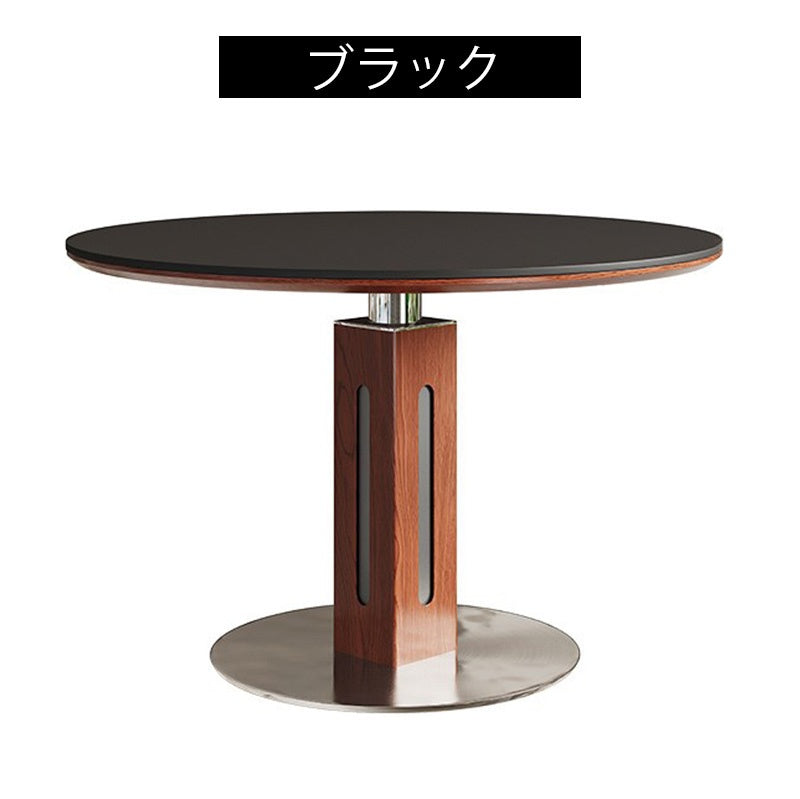 ダイニングテーブル 丸 2人 丸テーブル セラミック天板 円形 円型 セラミック 食卓テーブル 直径80/100/120cm 4人 6人掛け おしゃれ モダン ブラック 黒 リビング マットな感じ 艶消し おしゃれ 北欧