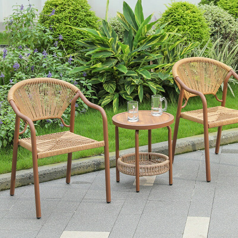 ガーデンチェアセット 2脚ガーデンチェア ガーデン 肘付きチェア 屋外用 屋外用チェア ガーデン ラタン調 肘掛け 肘有り ダイニング チェア 軽量 軽い 耐候性 耐久性 チェア 椅子 リゾート ホテル 別荘 カフェ