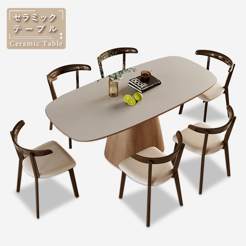 Casaconer | ダイニングテーブル・セラミックテーブル・セラミック天板・脚木製・シンプル・韓国風・幅140・4人掛け・幅160・6人掛け