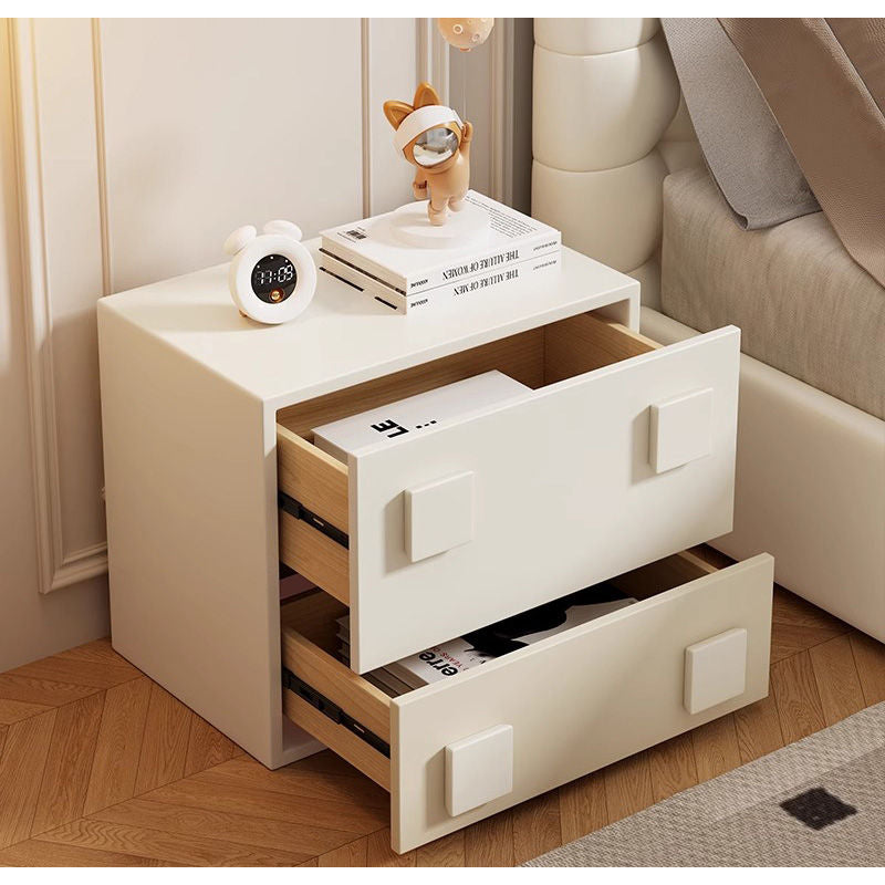 Casaconer | ナイトテーブル・レザー張り・おしゃれ・北欧・スリム・サイドテーブル・収納・ベッド