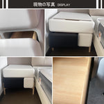 Casaconer | ナイトテーブル・レザー張り・おしゃれ・北欧・スリム・サイドテーブル・収納・ベッド