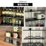 アクリル製 香水ラック 幅40cm 卓上2段収納 化粧品ラック 置物棚 透明デザイン 小物収納 おしゃれ シンプル 省スペース インテリアラック