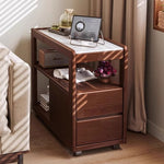 サイドワゴン キャスター付き おしゃれ サイドデスク デスクワゴン 3段 北欧 ヴィンテージ デスク 収納 A4サイズ ワゴン デスク下 キッチンワゴン スリム キッチン収納 ファイルラック サイドラック ワークサポートワゴン