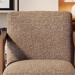 Casaconer | 一人掛けソファ・北欧風・パーソナルチェア・ファブリック・木製フレーム・幅63cm・奥行83cm・高さ77cm・アームチェア・おしゃれ・モダンデザイン・ブラック/ウォルナットカラー・麻布張り・スポンジクッション付き