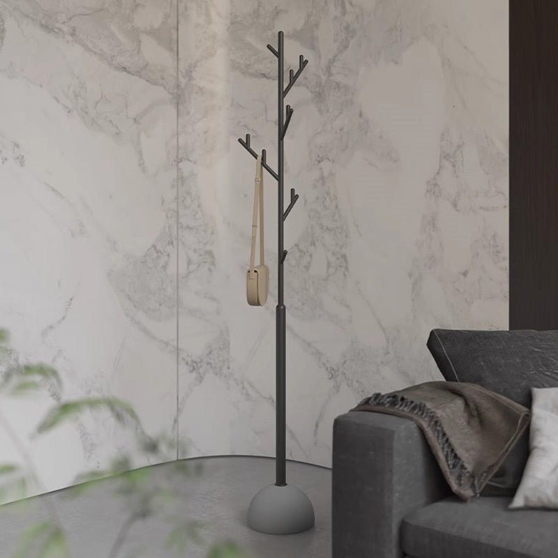 ポールハンガー スチール製 高さ180cm 立て置きタイプ コートハンガー 洋服掛け 省スペース デザイン インテリア 寝室 室内用 ブラック/レッド