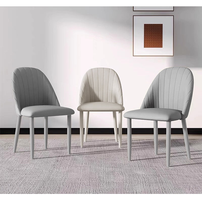 Casaconer | ダイニングチェア・レザー・チェアー・カフェ・おしゃれ・2脚/4脚セット・椅子・チェア・イス・北欧・ヴィンテージ・合皮・シンプル・ダイニングチェアー・ダイニング・椅子・グレー・リビング・在宅ワーク・業務用