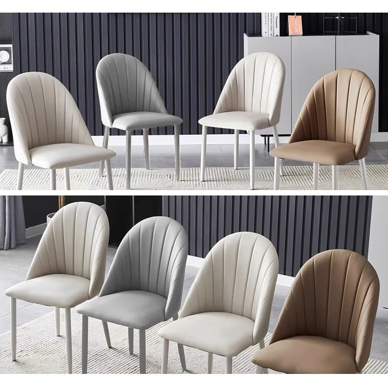 Casaconer | ダイニングチェア・レザー・チェアー・カフェ・おしゃれ・2脚/4脚セット・椅子・チェア・イス・北欧・ヴィンテージ・合皮・シンプル・ダイニングチェアー・ダイニング・椅子・グレー・リビング・在宅ワーク・業務用