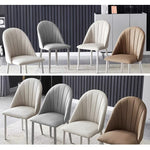 Casaconer | ダイニングチェア・レザー・チェアー・カフェ・おしゃれ・2脚/4脚セット・椅子・チェア・イス・北欧・ヴィンテージ・合皮・シンプル・ダイニングチェアー・ダイニング・椅子・グレー・リビング・在宅ワーク・業務用