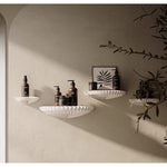 Casaconer | ウォールシェルフ・賃貸・取り付け・本棚・賃貸OK・飾り棚・壁・付け・3点セット・飾りだな・ウォールラック・ディスプレイ・紙製・22/30/40cm・壁掛け棚・ホワイト・白・韓国・北欧・フック・DIY・北欧・インテリア・収納・スリム