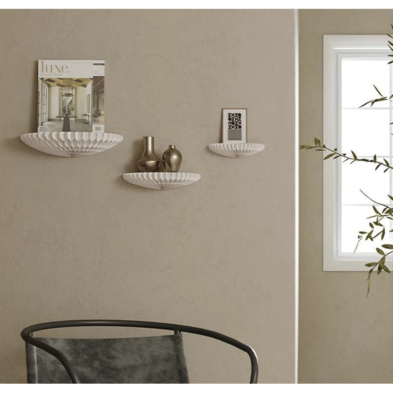 Casaconer | ウォールシェルフ・賃貸・取り付け・本棚・賃貸OK・飾り棚・壁・付け・3点セット・飾りだな・ウォールラック・ディスプレイ・紙製・22/30/40cm・壁掛け棚・ホワイト・白・韓国・北欧・フック・DIY・北欧・インテリア・収納・スリム