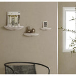 Casaconer | ウォールシェルフ・賃貸・取り付け・本棚・賃貸OK・飾り棚・壁・付け・3点セット・飾りだな・ウォールラック・ディスプレイ・紙製・22/30/40cm・壁掛け棚・ホワイト・白・韓国・北欧・フック・DIY・北欧・インテリア・収納・スリム