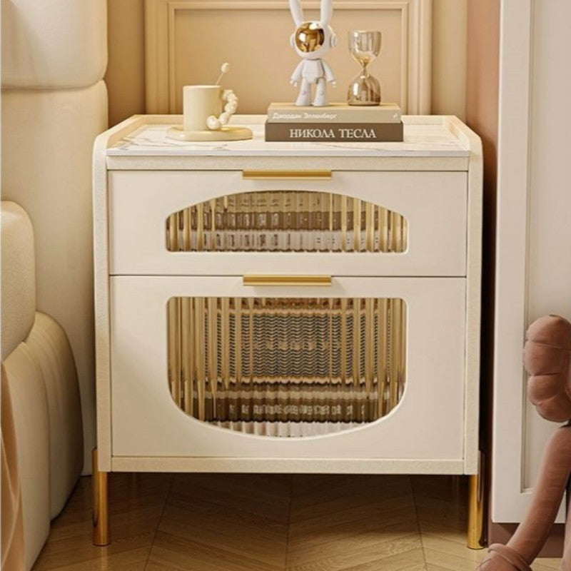 サイドテーブル,ナイトテーブル,収納,ベットサイドテーブル,寝室,ベッドルーム,ライトリュクス,おしゃれ,ホワイト