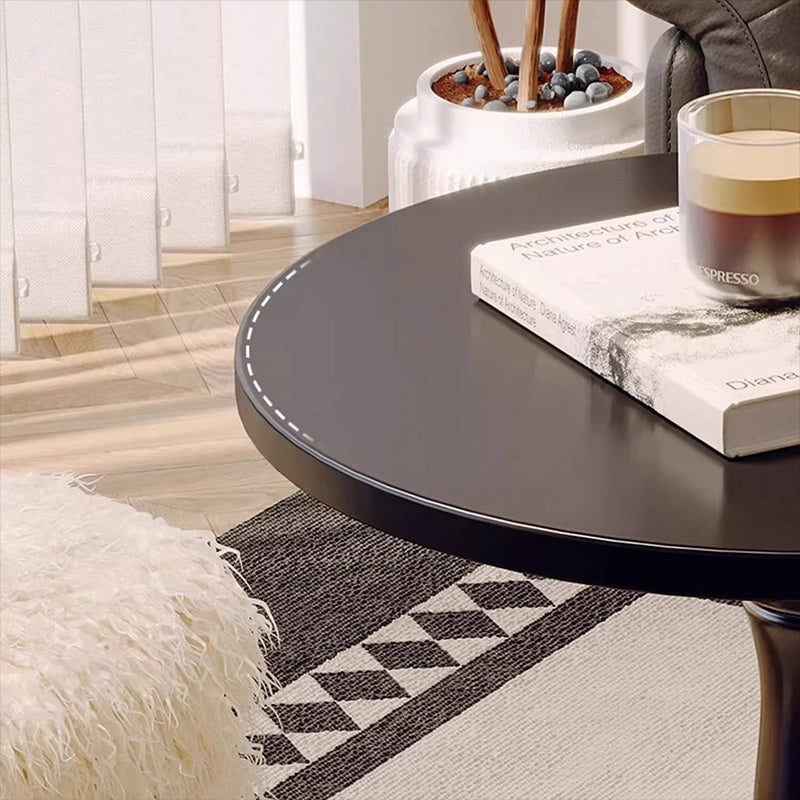 Casaconer | カフェテーブル・直径45cm・高さ80cm・ホワイト/ブラック・一人暮らし・小さめ・サイドテーブル・1本脚・カフェ風・テーブル・ダイニング・2人・小さい・北欧・2人用・リビングテーブル・丸・円形テーブル・サイドデスク・おしゃれ・北欧・木製・天然木・無垢材天板・スチール脚