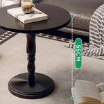 Casaconer | カフェテーブル・直径45cm・高さ80cm・ホワイト/ブラック・一人暮らし・小さめ・サイドテーブル・1本脚・カフェ風・テーブル・ダイニング・2人・小さい・北欧・2人用・リビングテーブル・丸・円形テーブル・サイドデスク・おしゃれ・北欧・木製・天然木・無垢材天板・スチール脚