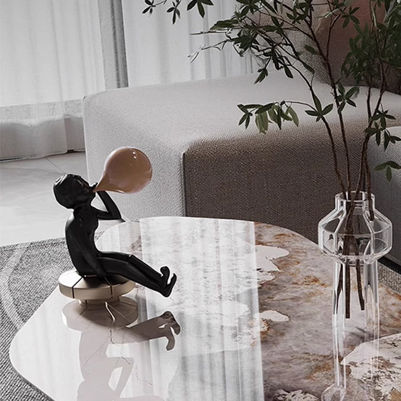 Casaconer | ローテーブル・センターテーブル・勾玉型・リビング・ソファテーブル・セラミック・モダン・1人暮らし