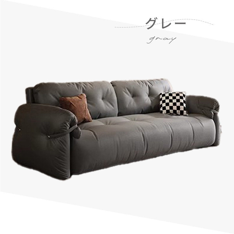 Casaconer | ソファーベッド・レザー・北欧・モダン・おしゃれ・リビングソファー・ダイニングソファー・3人掛け