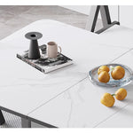 Casaconer | ダイニングテーブル・折りたたみ・4人・6人・折りたたみ・折り畳み・セラミック天板・テーブルのみ・ダイニング・幅120/150・シンプル・4人掛け用・6人掛け用・おしゃれ・食卓・北欧・アンティーク風・カフェ風・テーブル単品/5点セット