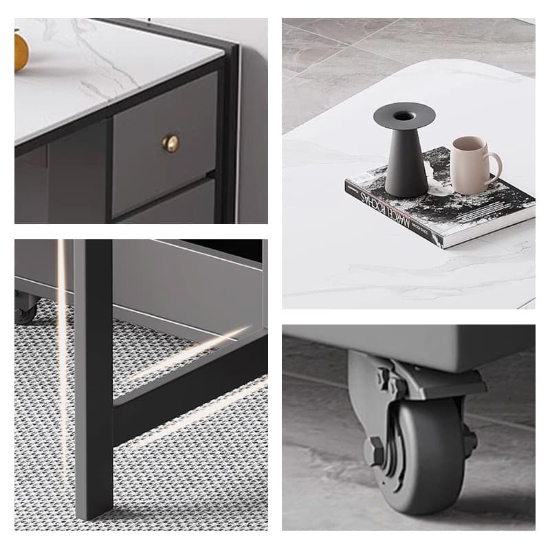 Casaconer | ダイニングテーブル・折りたたみ・4人・6人・折りたたみ・折り畳み・セラミック天板・テーブルのみ・ダイニング・幅120/150・シンプル・4人掛け用・6人掛け用・おしゃれ・食卓・北欧・アンティーク風・カフェ風・テーブル単品/5点セット