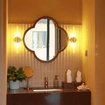 ミラー 壁掛け 丸 ウォールミラー おしゃれ 円形 壁掛けミラー 壁掛鏡 ミラー 壁掛け鏡 幅50/80cm 飛散防止 取付簡単 かがみ メイク鏡 シンプル アンティーク アパート ホテル 玄関 洗面所 寝室