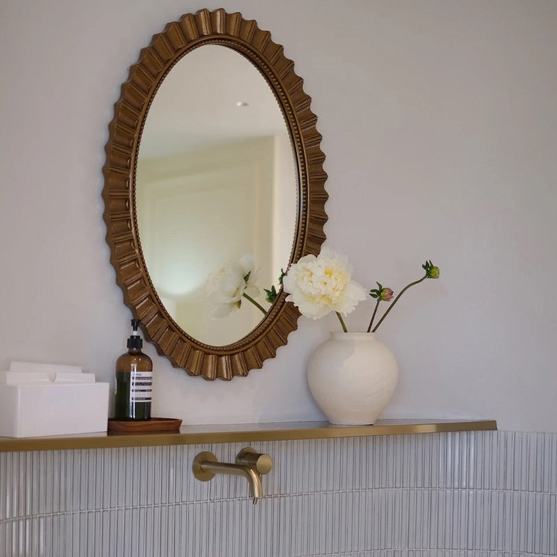 鏡 壁掛け 洗面鏡 ウォールミラー おしゃれ 壁掛けミラー 丸い 玄関 洗面台 トイレ 寝室 丸形 風水 かがみ 50/60cm ミラー 開運 化粧 新築 北欧 飛散防止加工 インテリア 丸い かがみ ギフト プレゼント