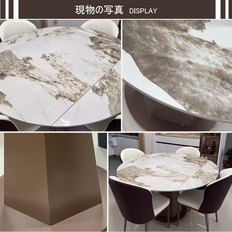 Casaconer | 回転伸長式ダイニングテーブル・セラミック・幅118/幅148・高さ75・4人/6人掛け・5年保証