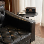 Casaconer | ソファ・2人掛け・ハイバック・レザー・ローソファ・おしゃれ・北欧・シンプル・モダン・ブラック・コンパクト・リビングソファ・合皮・7日内出荷