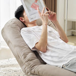 Casaconer | 座椅子・ヘッドリクライニング・ハイバック・コンパクト・6段ギア・リクライニング座椅子・チェア・一人用・グレー・7日内出荷