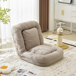 Casaconer | 座椅子・ヘッドリクライニング・ハイバック・コンパクト・6段ギア・リクライニング座椅子・チェア・一人用・グレー・7日内出荷