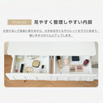 Casaconer | ドレッサー・おしゃれ・鏡台・お姫系・幅80cm・チェスト・サイドテーブルあり・寝室・化粧テーブル・小さい化粧台・コスメ台・収納・ネイルサロン・コンパクト・白・7日内出荷