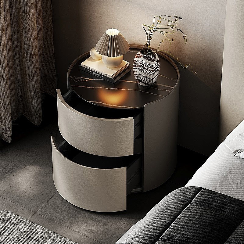 サイドテーブル ベッド ナイトテーブル ベッドサイドテーブル 北欧 キャスター付き 収納 ナイトテーブル コンパクト収納 セラミック 合皮 引き出し ソファ ベッド ソファー 一人暮らし ベッドサイドテーブル