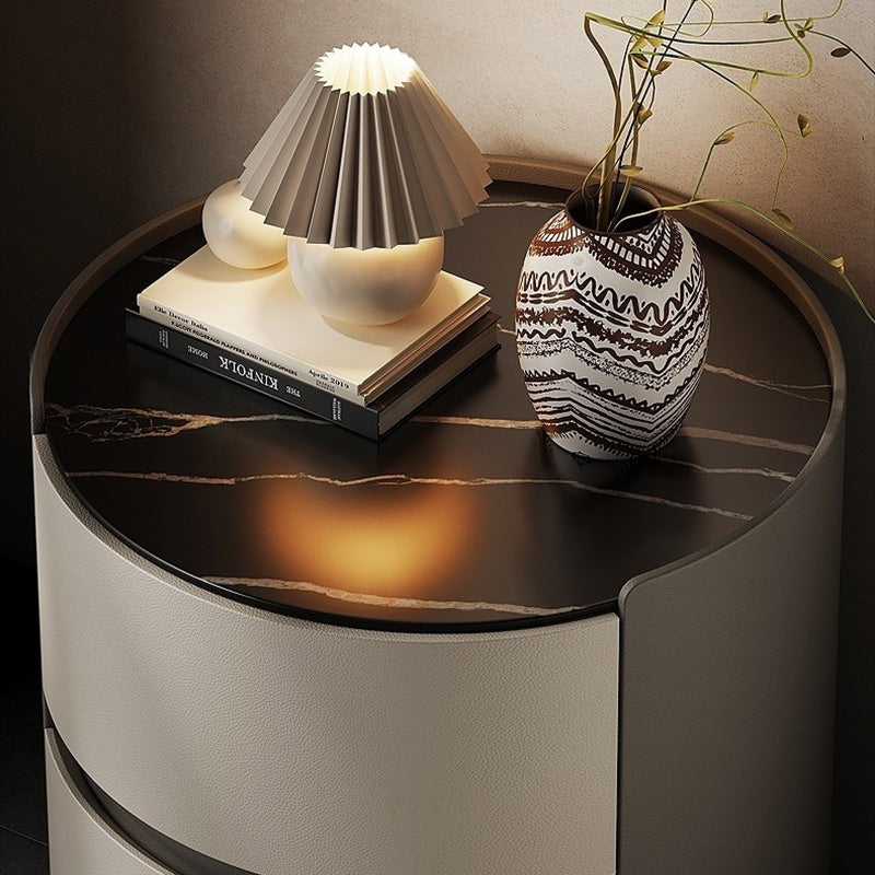 サイドテーブル ベッド ナイトテーブル ベッドサイドテーブル 北欧 キャスター付き 収納 ナイトテーブル コンパクト収納 セラミック 合皮 引き出し ソファ ベッド ソファー 一人暮らし ベッドサイドテーブル