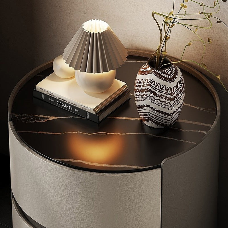 サイドテーブル ベッド ナイトテーブル ベッドサイドテーブル 北欧 キャスター付き 収納 ナイトテーブル コンパクト収納 セラミック 合皮 引き出し ソファ ベッド ソファー 一人暮らし ベッドサイドテーブル