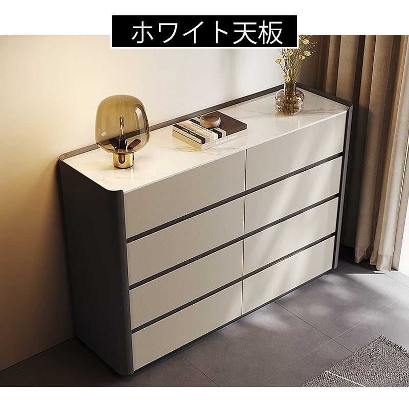 キャビネット おしゃれ 完成品 120 北欧 収納棚 リビングボード セラミック天板 サイドボード 収納ラック リビング収納 ラック 大容量 チェスト リビング キッチン 寝室 シンプル モダン 引き出し