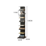 ブックシェルフ スチール製 本棚 スリム設計 幅32cm 縦型 ディスプレイラック 多段収納 6段/7段/8段/9段 壁付け 省スペース 本棚 リビング ブラック 完成品