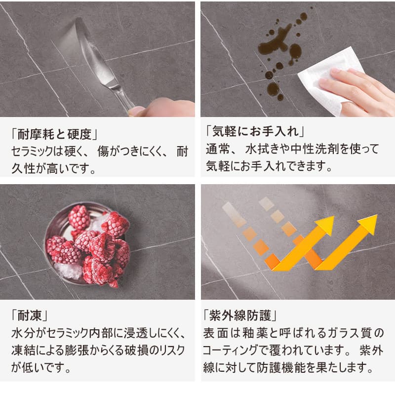 Casaconer | 伸縮式ダイニングテーブル・丸型・伸長式・幅75cm/120cm・4人掛け/6人掛け・セラミック天板・グレー系・モダン・北欧風・食卓テーブル・リビング・木製脚・おしゃれ