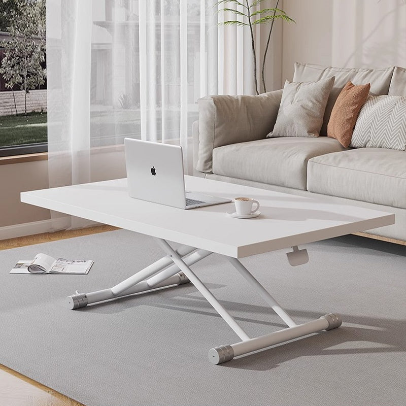 Casaconer | 昇降式テーブル・幅90/120cm・ローテーブル・センターテーブル・リフティングテーブル・高さ調節・リフティング機能・リビングテーブル・ダイニングテーブル・折りたたみ脚・一人暮らし・モダン・おしゃれ・北欧風・ホワイト/ウォールナットカラー