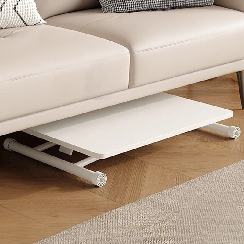 Casaconer | 昇降式テーブル・幅90/120cm・ローテーブル・センターテーブル・リフティングテーブル・高さ調節・リフティング機能・リビングテーブル・ダイニングテーブル・折りたたみ脚・一人暮らし・モダン・おしゃれ・北欧風・ホワイト/ウォールナットカラー