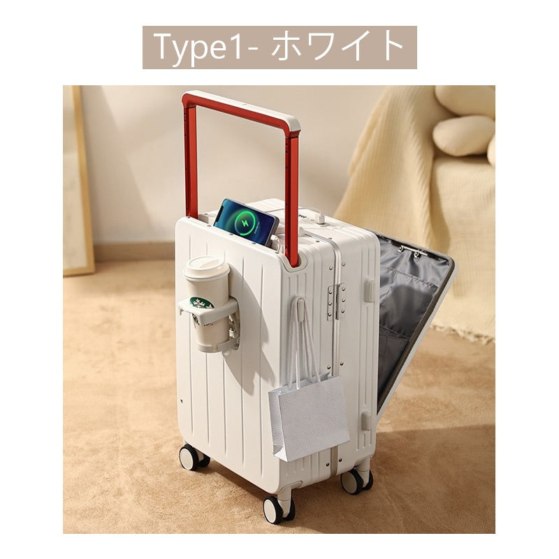 Casaconer | スーツケース・キャリーケース・軽量・静音キャスター・ダブルファスナー・大容量・旅行・出張