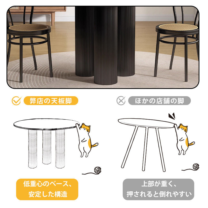 Casaconer | ダイニングテーブル・無垢材・セラミック天板・おしゃれ・北欧・80cm・2人掛け・4人掛け・6人掛け・2人