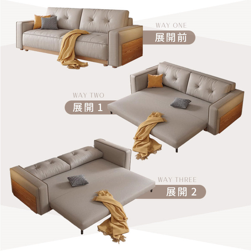 Casaconer | ソファーベッド・レザー・北欧・モダン・おしゃれ・リビングソファー・ダイニングソファー・3人掛け