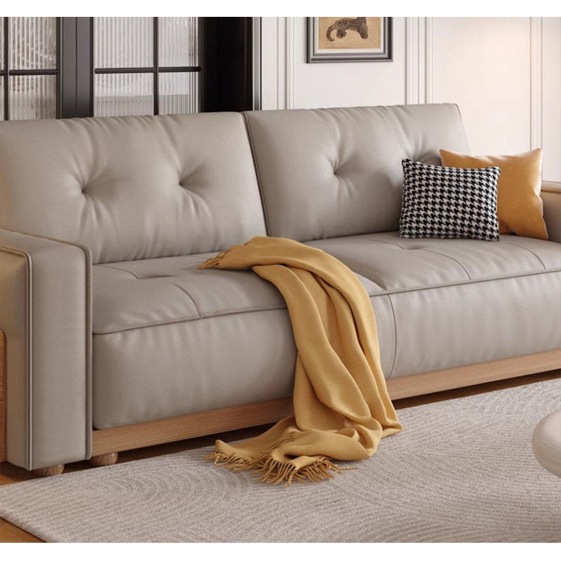 Casaconer | ソファーベッド・レザー・北欧・モダン・おしゃれ・リビングソファー・ダイニングソファー・3人掛け