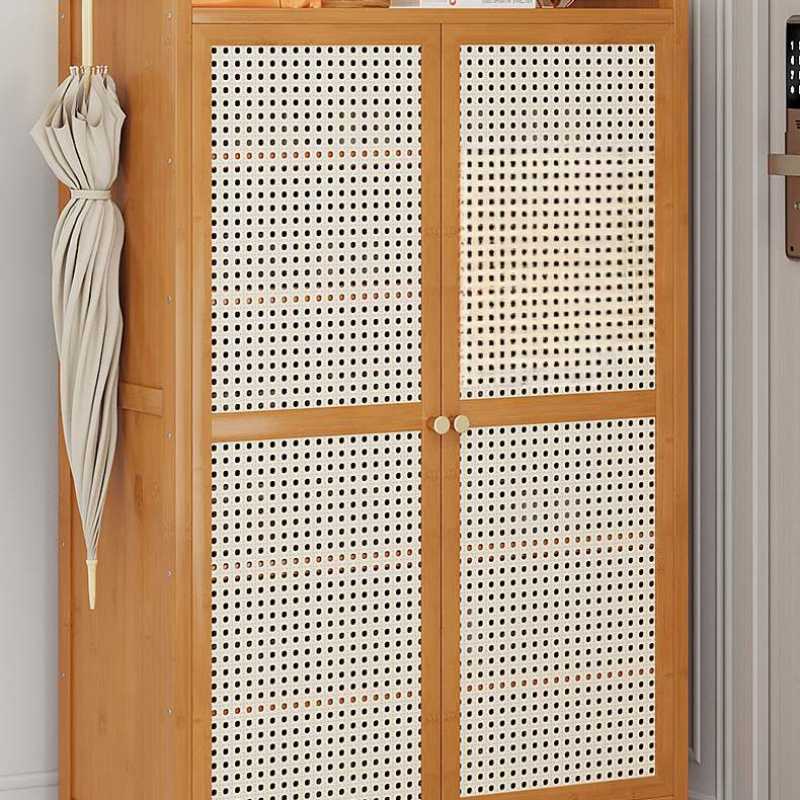 下駄箱,シューズラック,竹製,ラタン編み,くつ箱,収納,玄関,シンプル,ナチュラル,ラタン扉