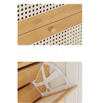 下駄箱,シューズラック,竹製,ラタン編み,シューズボックス,収納,玄関,シンプル,ナチュラル,大容量収納